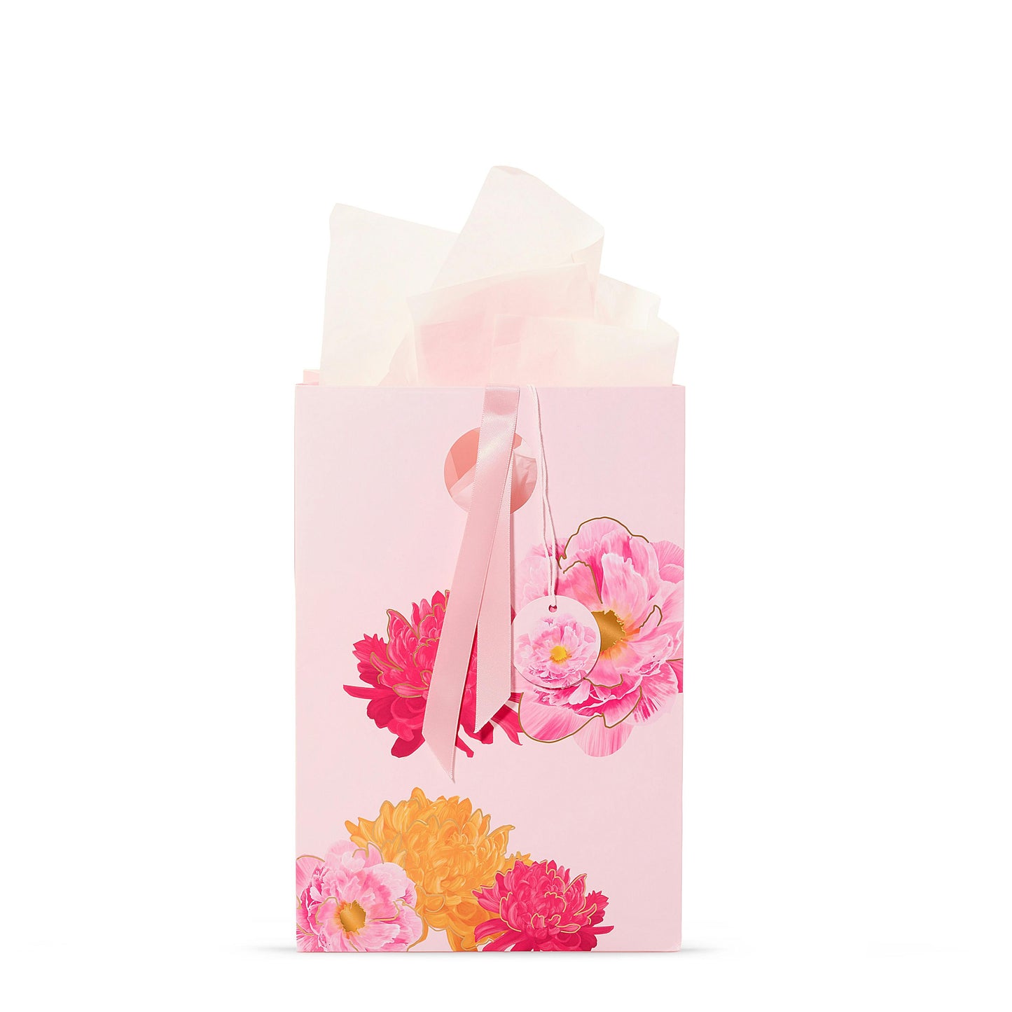 Pink Peony Floral Gift Bag - HYG4V