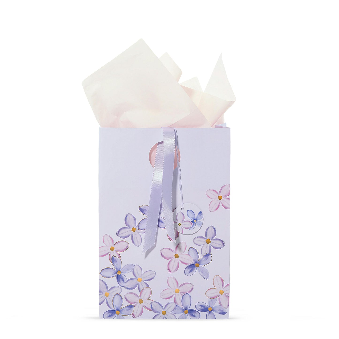 Purple Lilac Floral Gift Bag - M121T