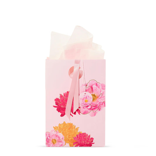 Pink Peony Floral Gift Bag - HYG4V