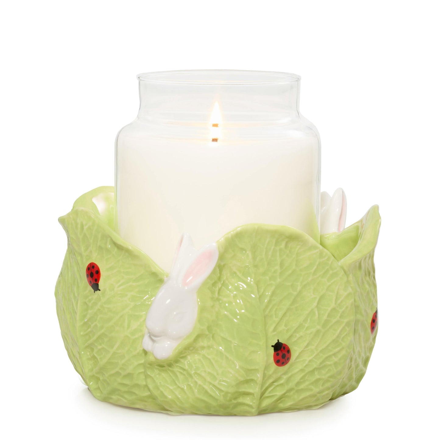 Ceramic Easter Bunny Jar Candle Holder - 78W45
